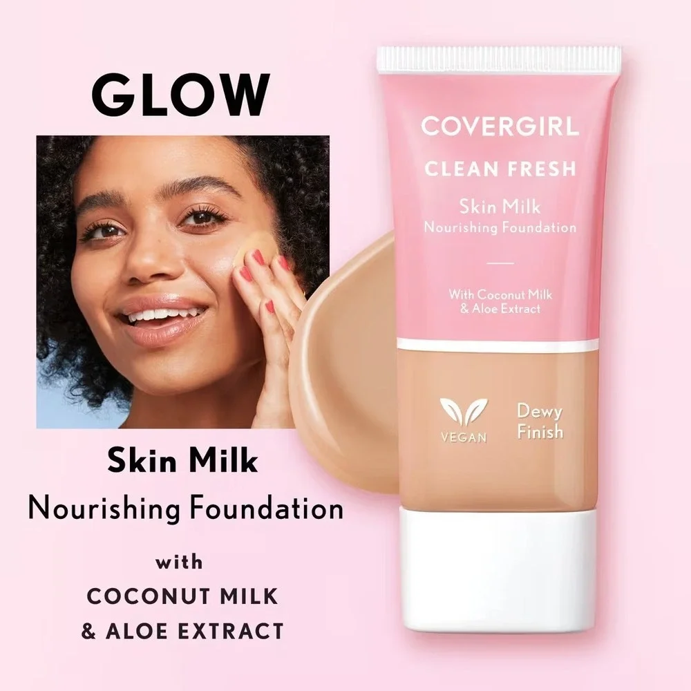 covergirl clean fresh skin milk foundation 620 deep 1oz vegan dewy finish makeup